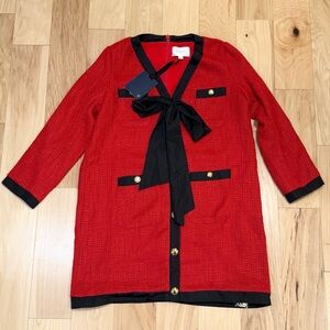 NWT Pomander Place Tuckernuck Women’s Coco Tweed Bow Dress